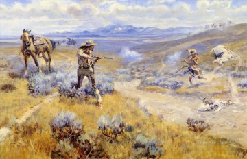 buffalo bills duel yellow west America Oil Paintings